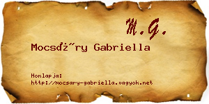 Mocsáry Gabriella névjegykártya