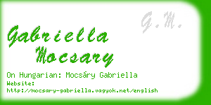 gabriella mocsary business card